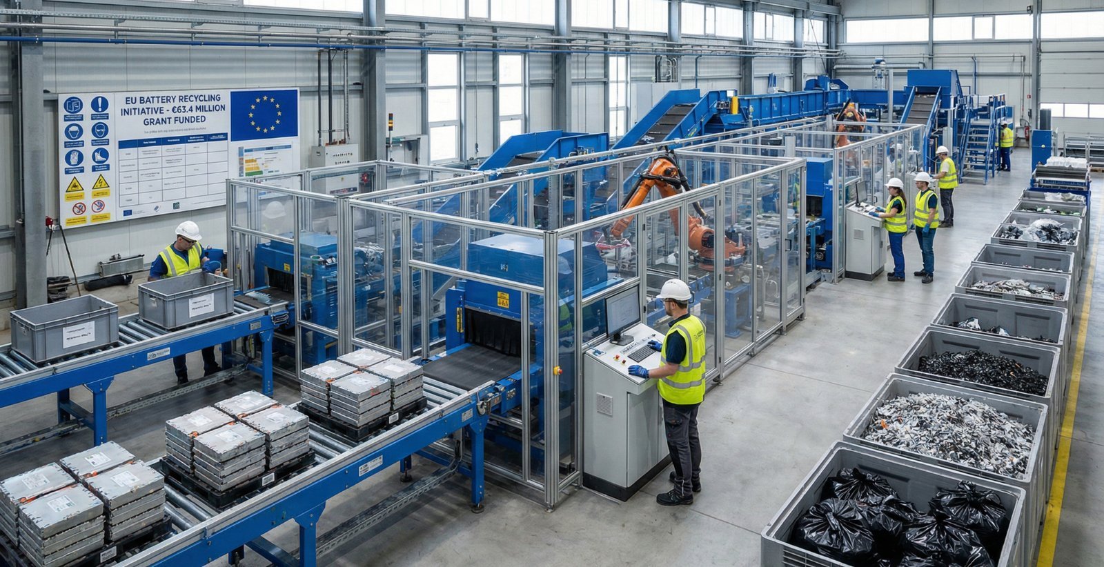 €63.4 Million Grant Signals Europe’s Policy Shift on Battery Recycling